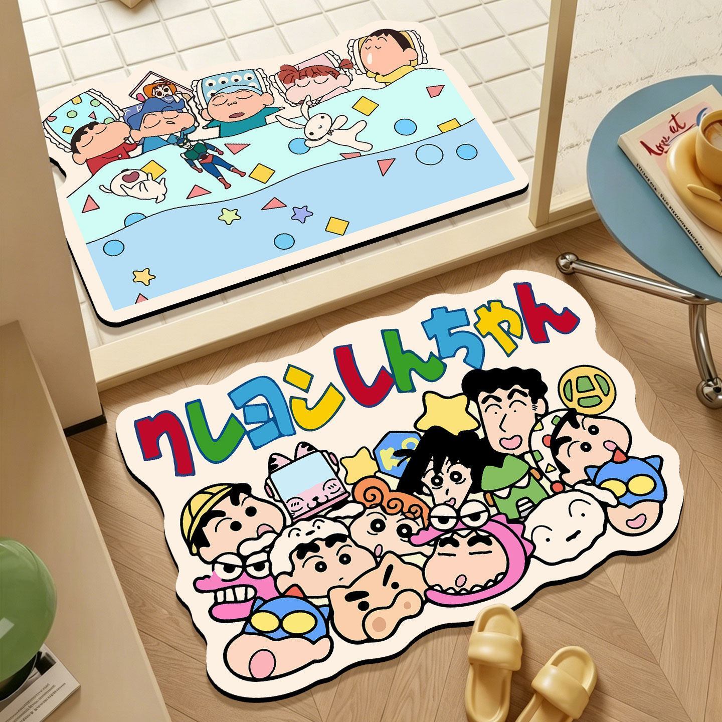 Quick Dry Diatomite Bath Mat - 짱구는 못말려 불규칙형 욕실 매트, 만화