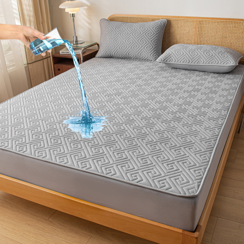 Waterproof Mattress Protector Breathable - 방수 매트리스 커버 1개, 격자무늬 피티드