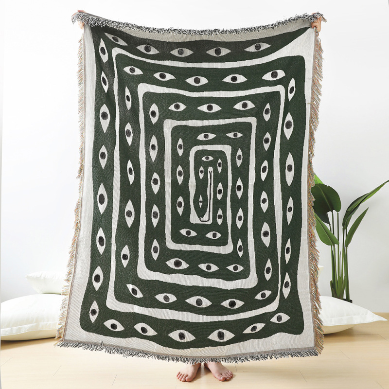 Boho Throw Blanket Fringe - 직물 도시 눈 뱀 담요, 가정