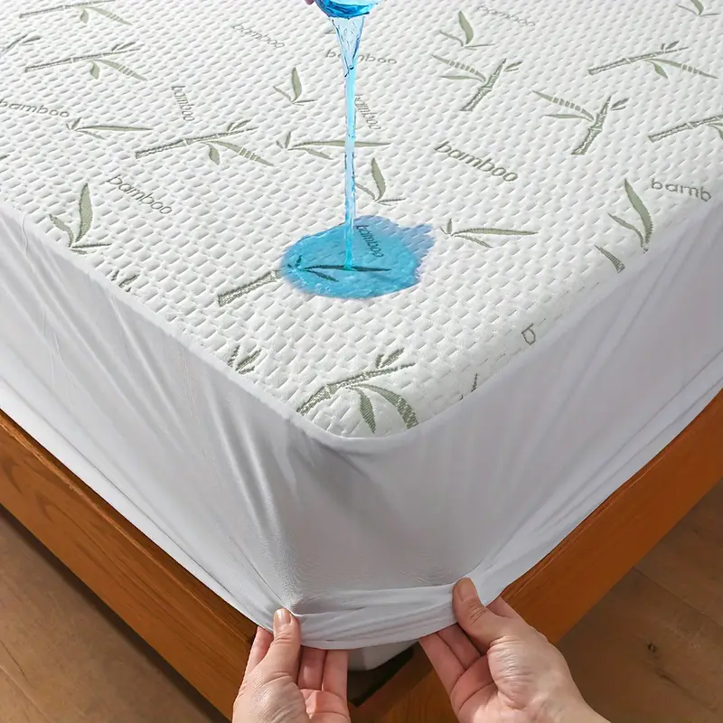 Waterproof Mattress Protector Breathable - 1pc 대나무 매트리스 보호대, 통기성 및