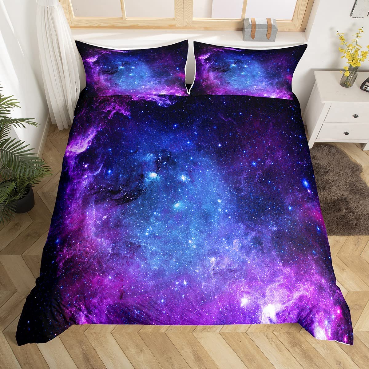 Duvet Cover Sets With Zipper - 갤럭시 듀벳 커버 세트, 어린이용 별이