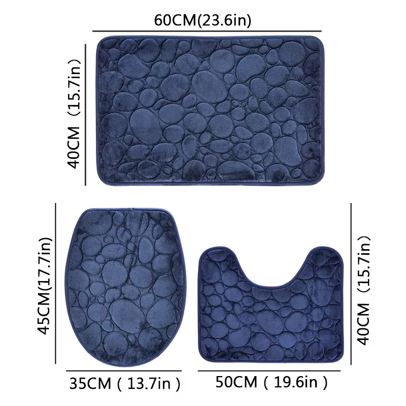 Quick Dry Diatomite Bath Mat - 3 개/대 목욕 매트 미끄럼 방지