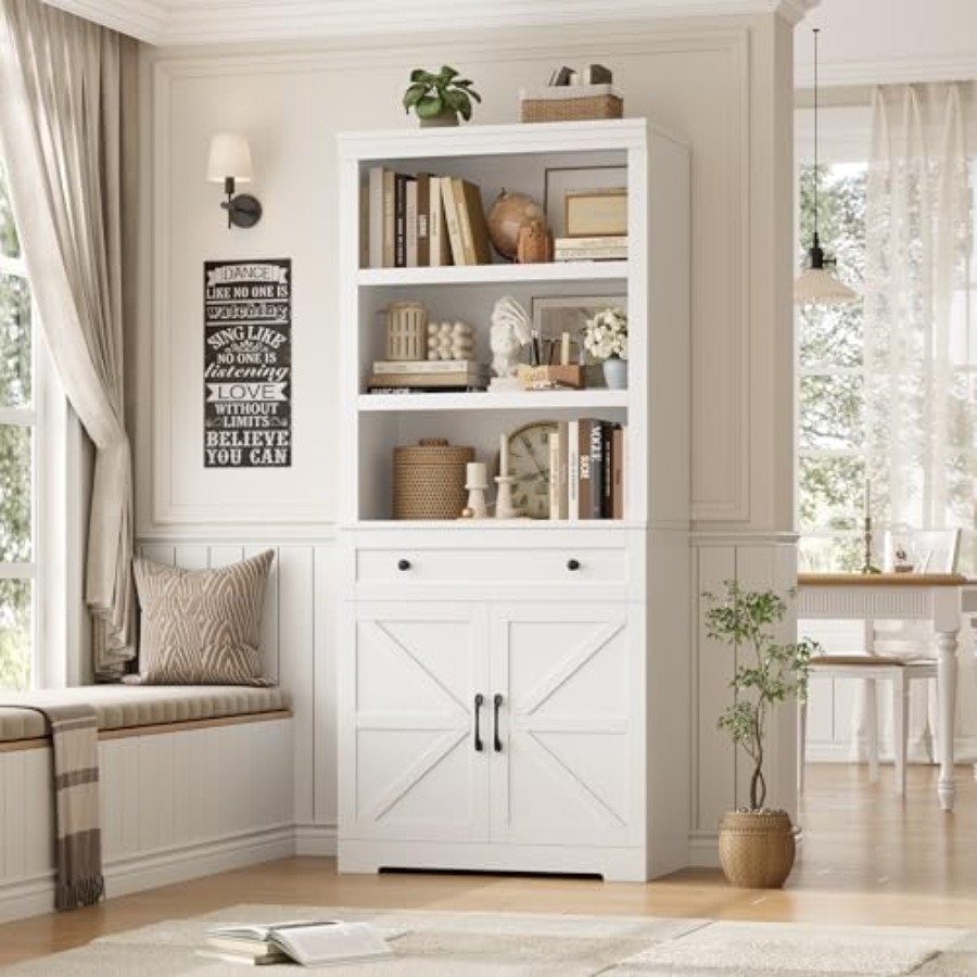 Storage & Organization - 거실용 수납 공간이 있는 72H 책장,