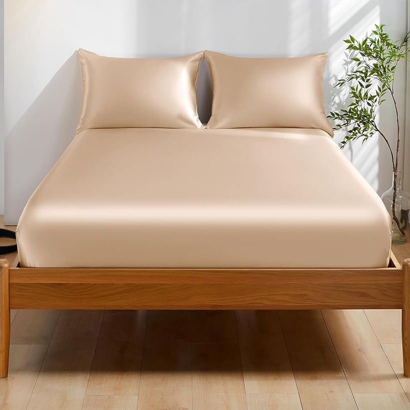 Fitted Bed Sheets Deep Pocket - 100% 멀베리 실크 피티드 시트 22mm