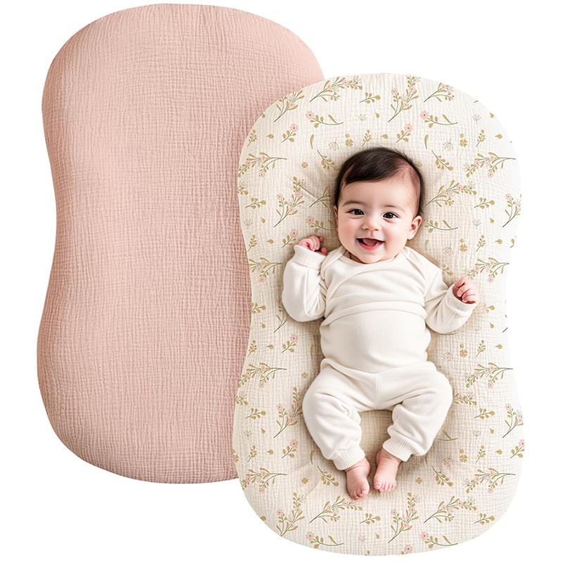Muslin Cotton Bedspread - 2PCS 아기 라운저 커버 무슬린 코튼