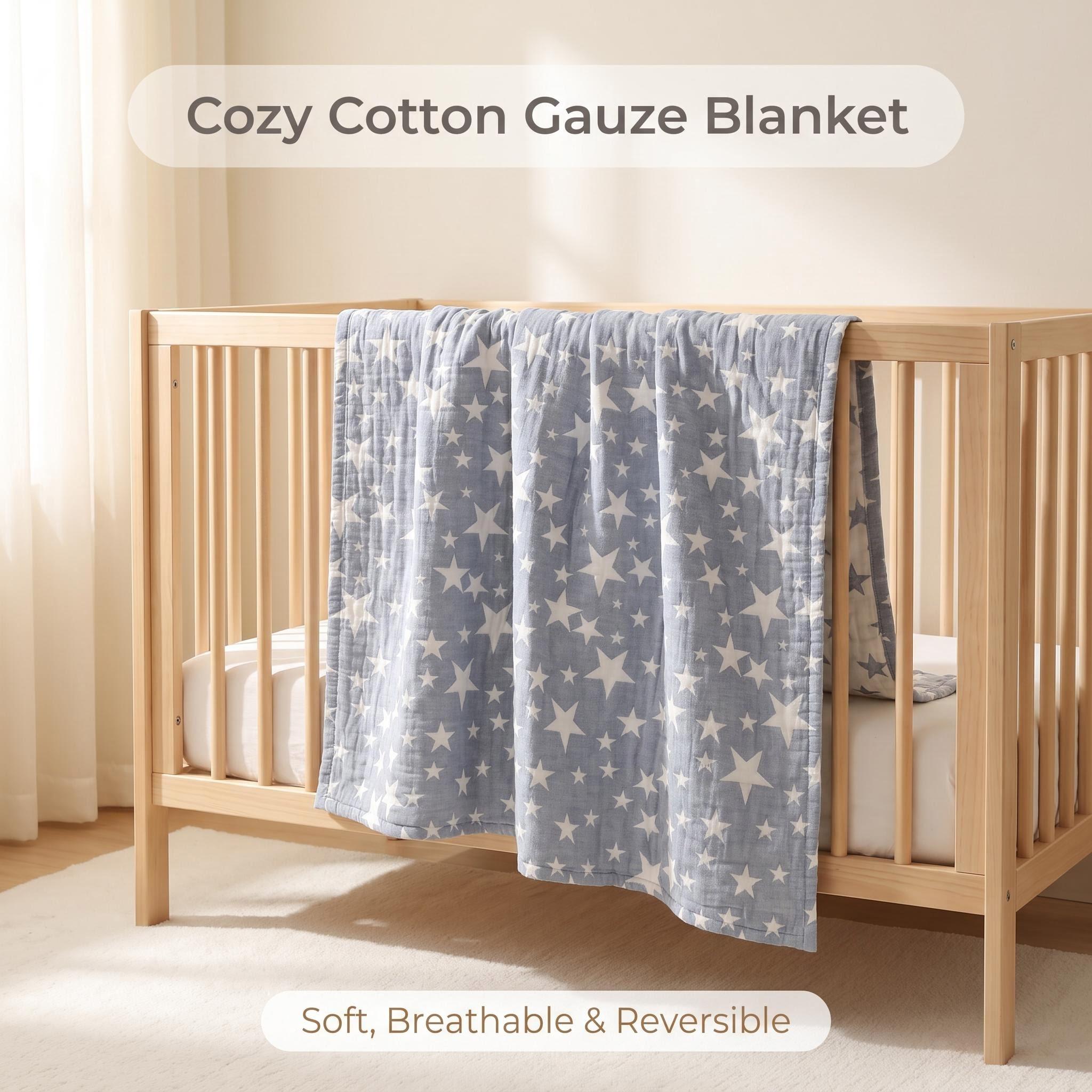 Muslin Cotton Bedspread - 3겹 코튼 무슬린 담요 초부드러운 경량