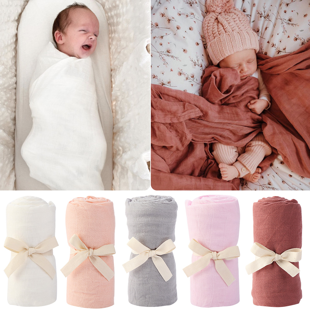 Muslin Cotton Bedspread - 단단한 대나무 면화 아기 수신 담요