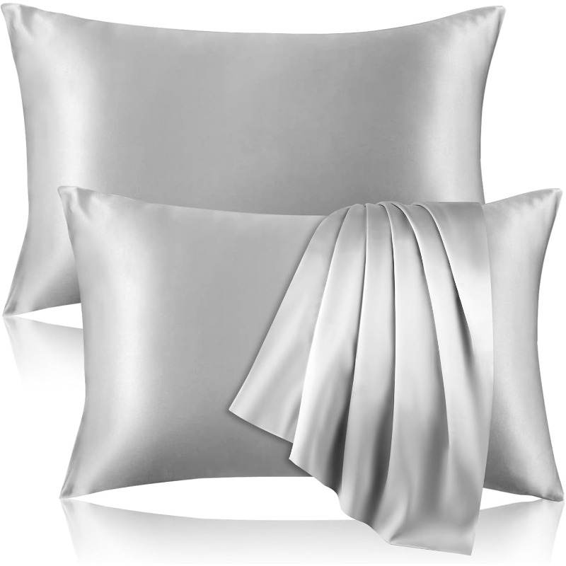 Satin Silk Pillowcase Hair Skin - 2개입 새틴 실크 베갯잇 (헤어 및