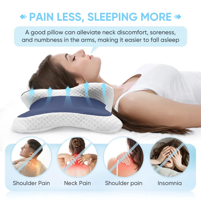 Memory Foam Orthopedic Pillow Neck Pain - 메모리폼 베개 경추 베개 목 통증