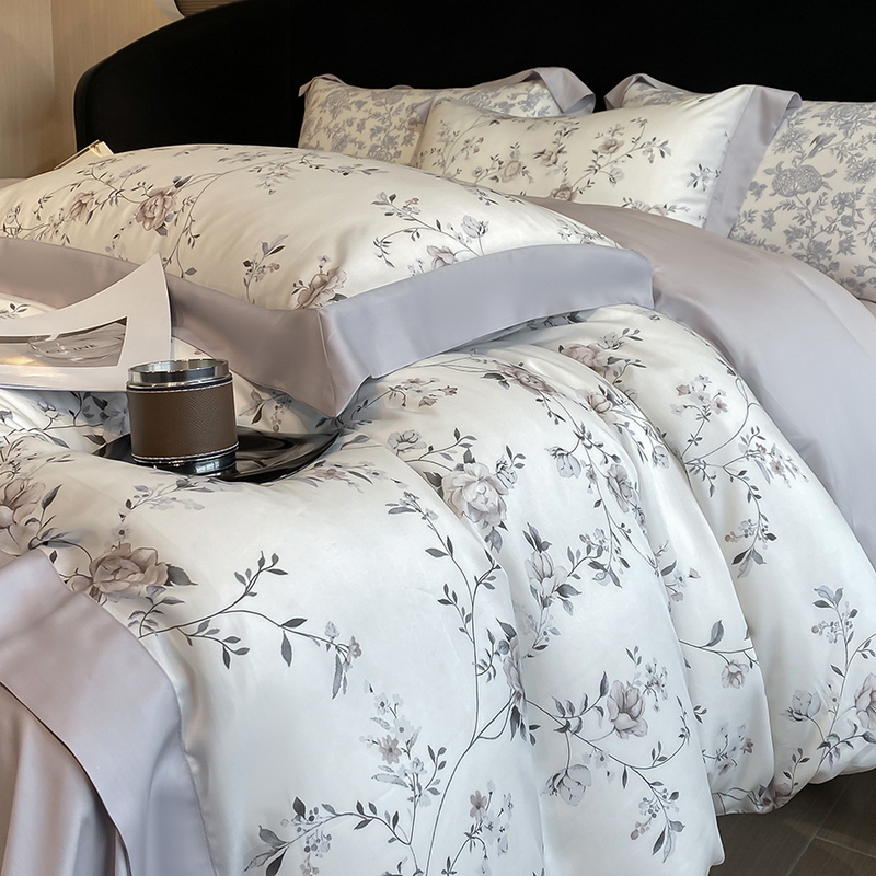 Aesthetic Floral Duvet Cover - 럭셔리 디지털 프린팅 꽃 및 식물