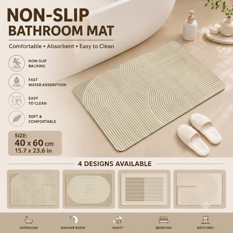 Quick Dry Diatomite Bath Mat - 규조토 욕실 매트 빠른 건조 흡수성