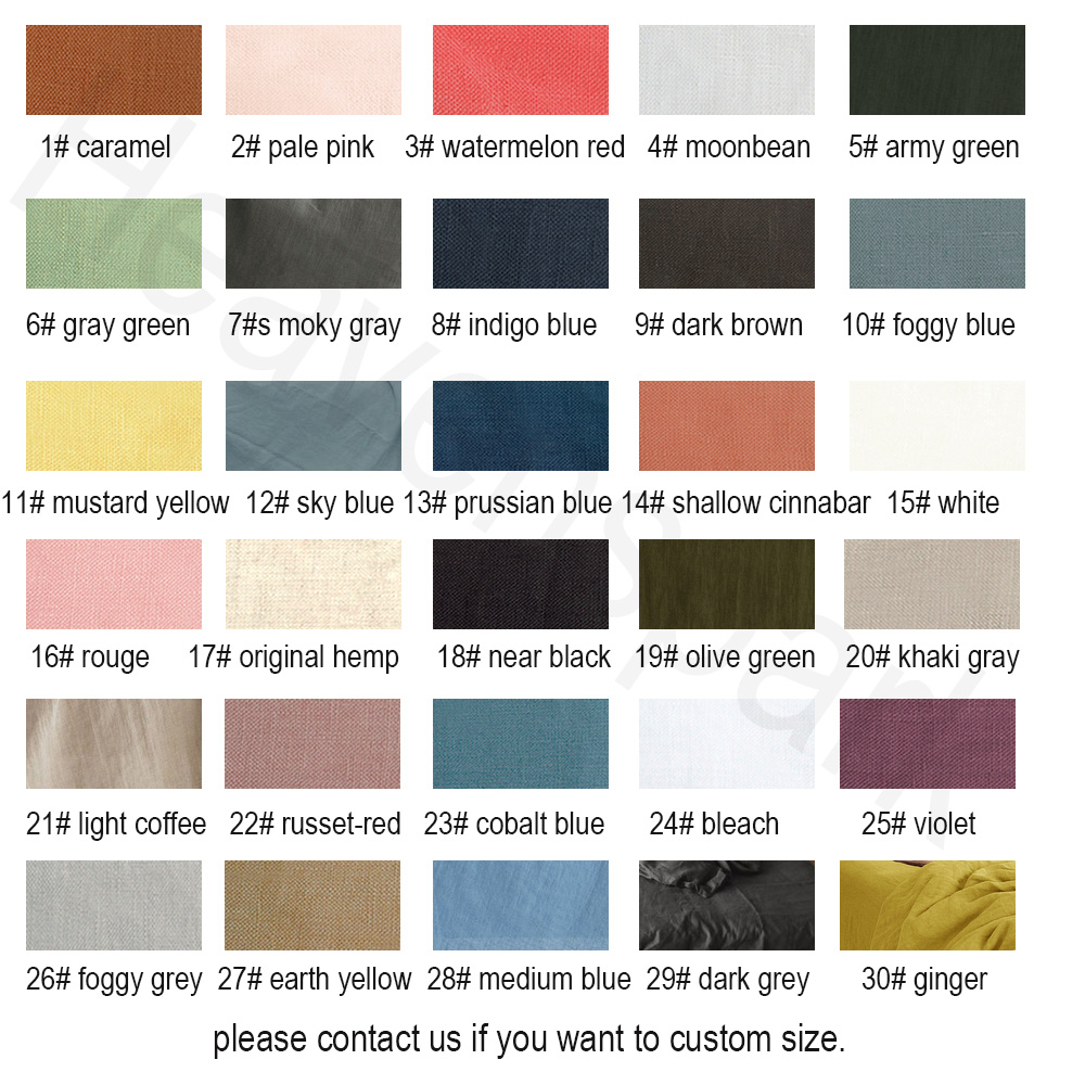 Duvet Cover Sets With Zipper - 순수 유기농 플랙스 린넨 침구 세트,