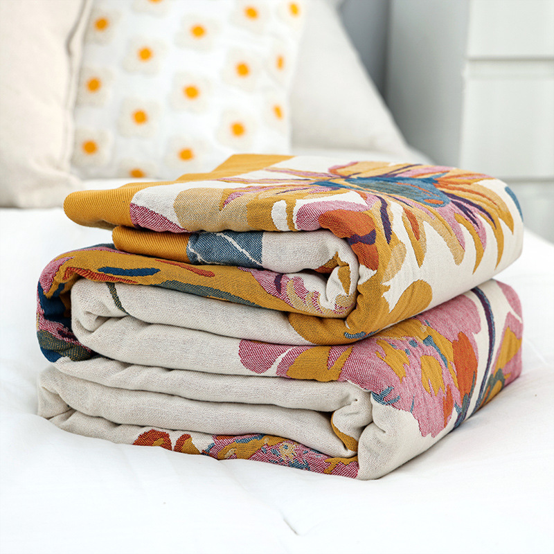 Muslin Cotton Bedspread - 침대 소파 담요 모슬린 거즈 던지기