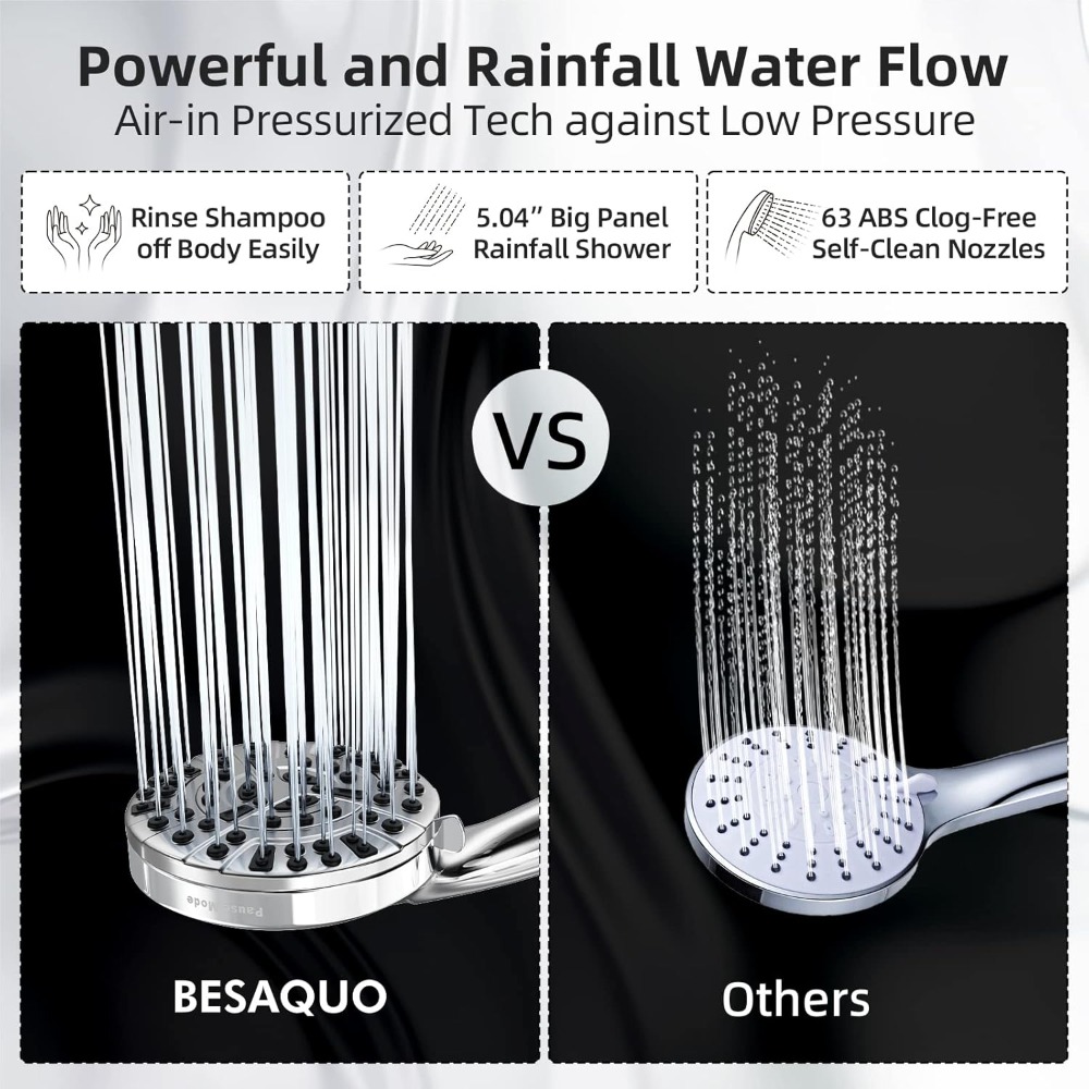 10가지 기능을 갖춘 고압 샤워헤드(핸드헬드 포함),  - High Pressure Shower Head Handheld 리뷰 및 가격