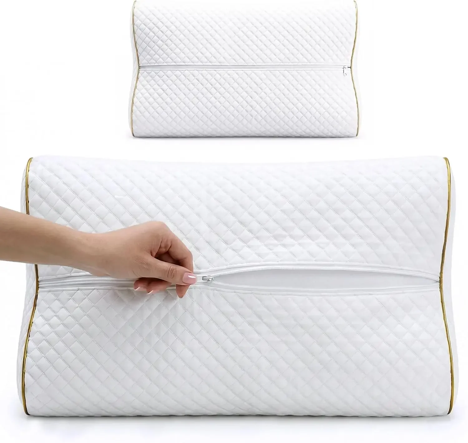 2팩 퀸 메모리폼 베개, 경추용, 퀸 컨투어, 목 지지 - Memory Foam Orthopedic Pillow Neck Pain 리뷰 및 가격