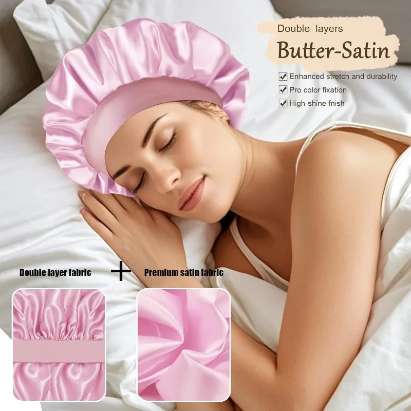 2개 실크 베개 커버 & 새틴 보닛 세트 실크 헤어 스 - Satin Silk Pillowcase Hair Skin 리뷰 및 가격