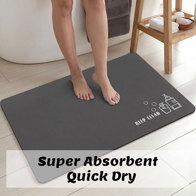 규조토 욕실 매트, 흡수성 논슬립 바닥 매트, 발매트, - Quick Dry Diatomite Bath Mat 리뷰 및 가격