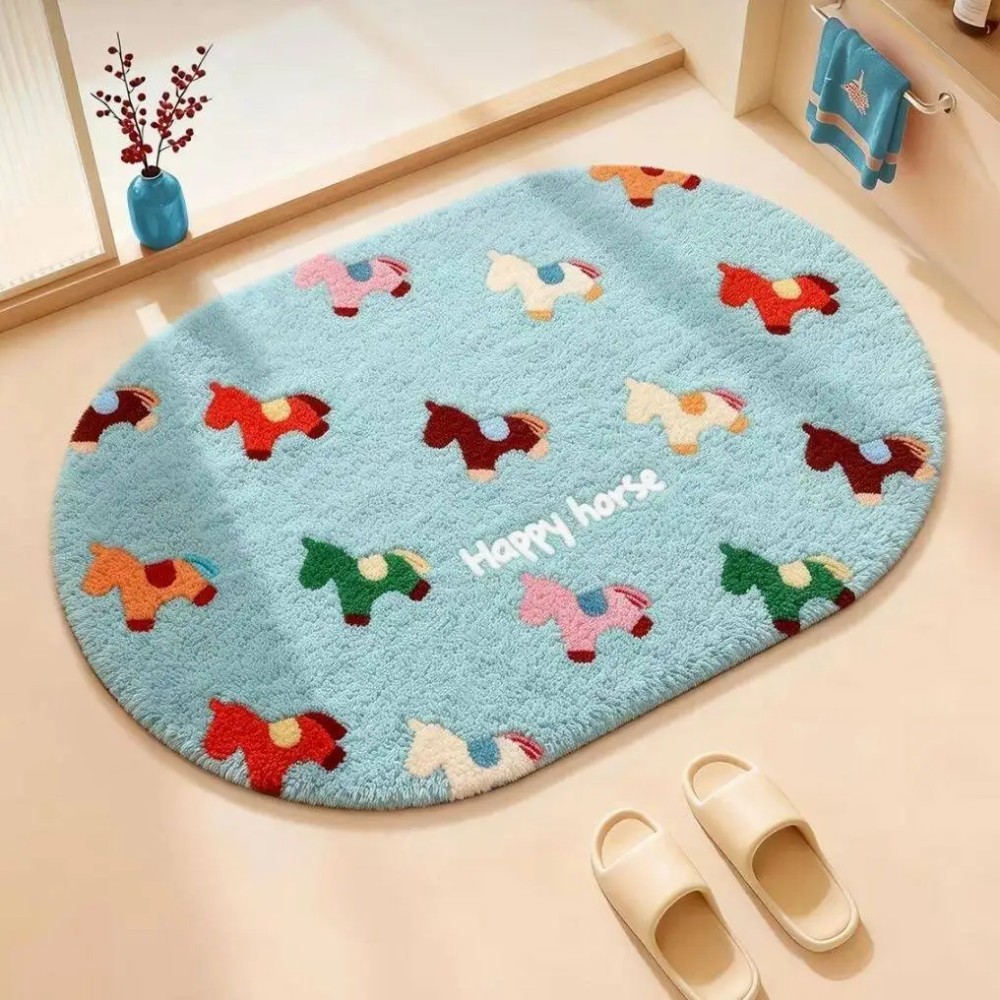 VIKAMA 미끄럼 방지 말 조디악 디자인 세탁 가능  - Quick Dry Diatomite Bath Mat 리뷰 및 가격