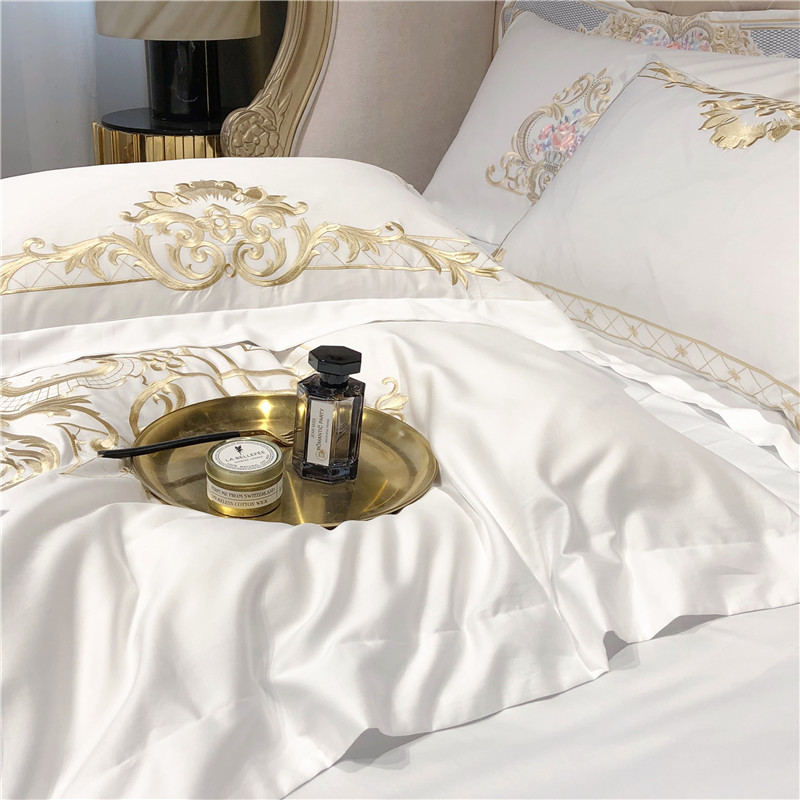 퀸 슈퍼 킹 사이즈 침구 세트 화이트 이집트 코튼 골드 - Fitted Bed Sheets Deep Pocket 리뷰 및 가격