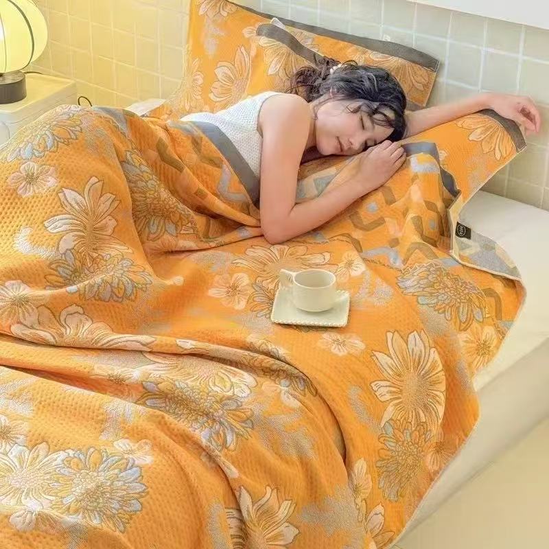 6겹 거즈 블랭킷 퀸 사이즈, 가벼운 여름용 면 담요, - Muslin Cotton Bedspread 리뷰 및 가격