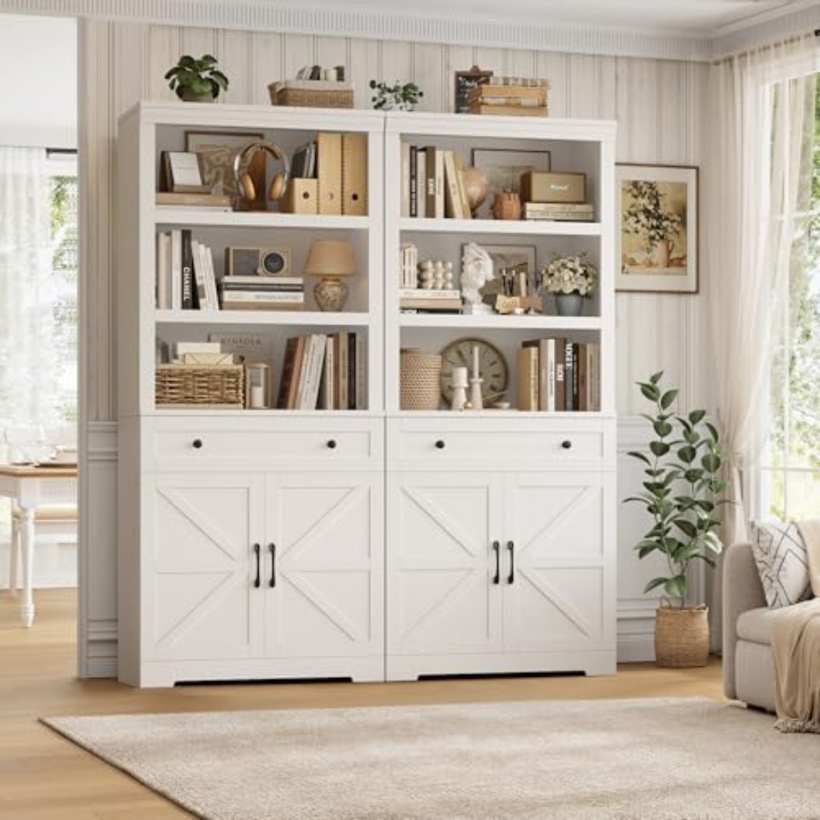 거실용 수납 공간이 있는 72H 책장, 에스프레소 브라 - Storage & Organization 리뷰 및 가격