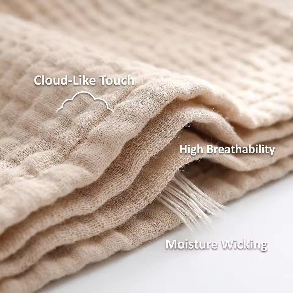 6겹 면 모슬린 담요, 가벼운 면 소재의 시원하고 부드 - Muslin Cotton Bedspread 리뷰 및 가격
