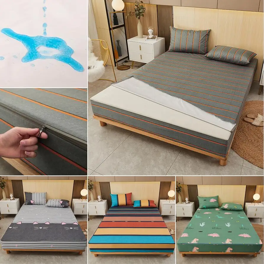 지퍼 매트리스 보호 커버가 있는 6면 완전 방수 시트  - Waterproof Mattress Protector Breathable 리뷰 및 가격