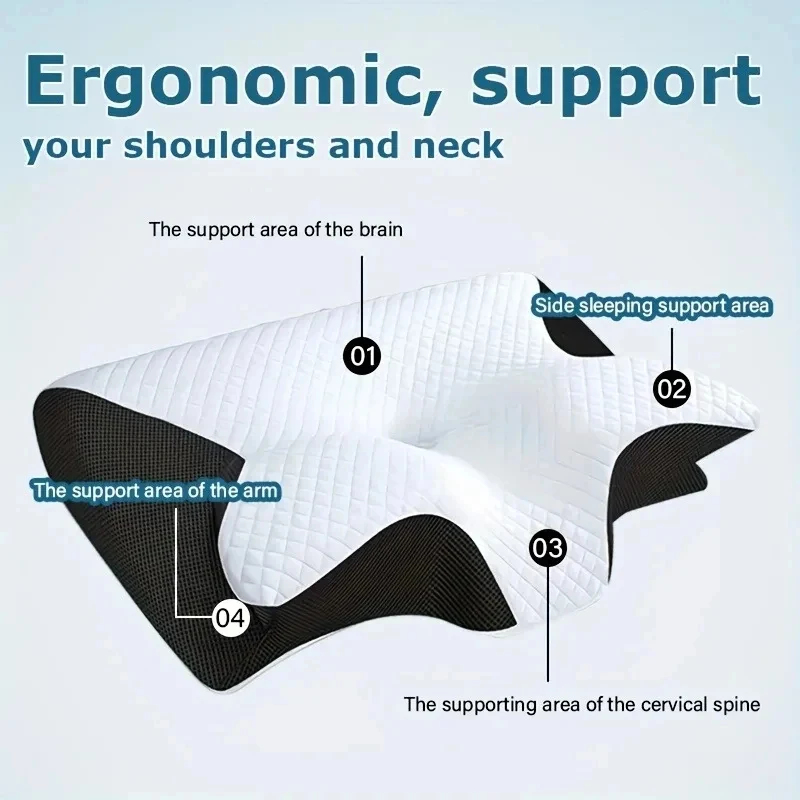메모리폼 경추 베개 (측면, 등, 복부 수면 자세용)  - Memory Foam Orthopedic Pillow Neck Pain 리뷰 및 가격