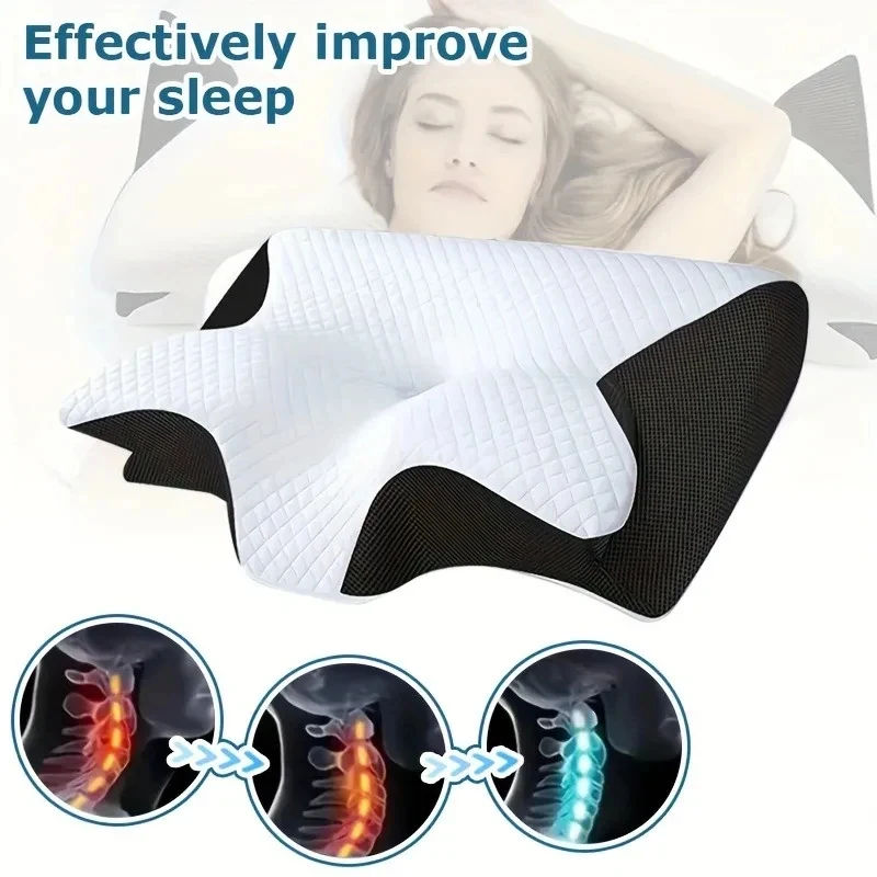 메모리폼 경추 베개 (측면, 등, 복부 수면 자세용)  - Memory Foam Orthopedic Pillow Neck Pain 리뷰 및 가격