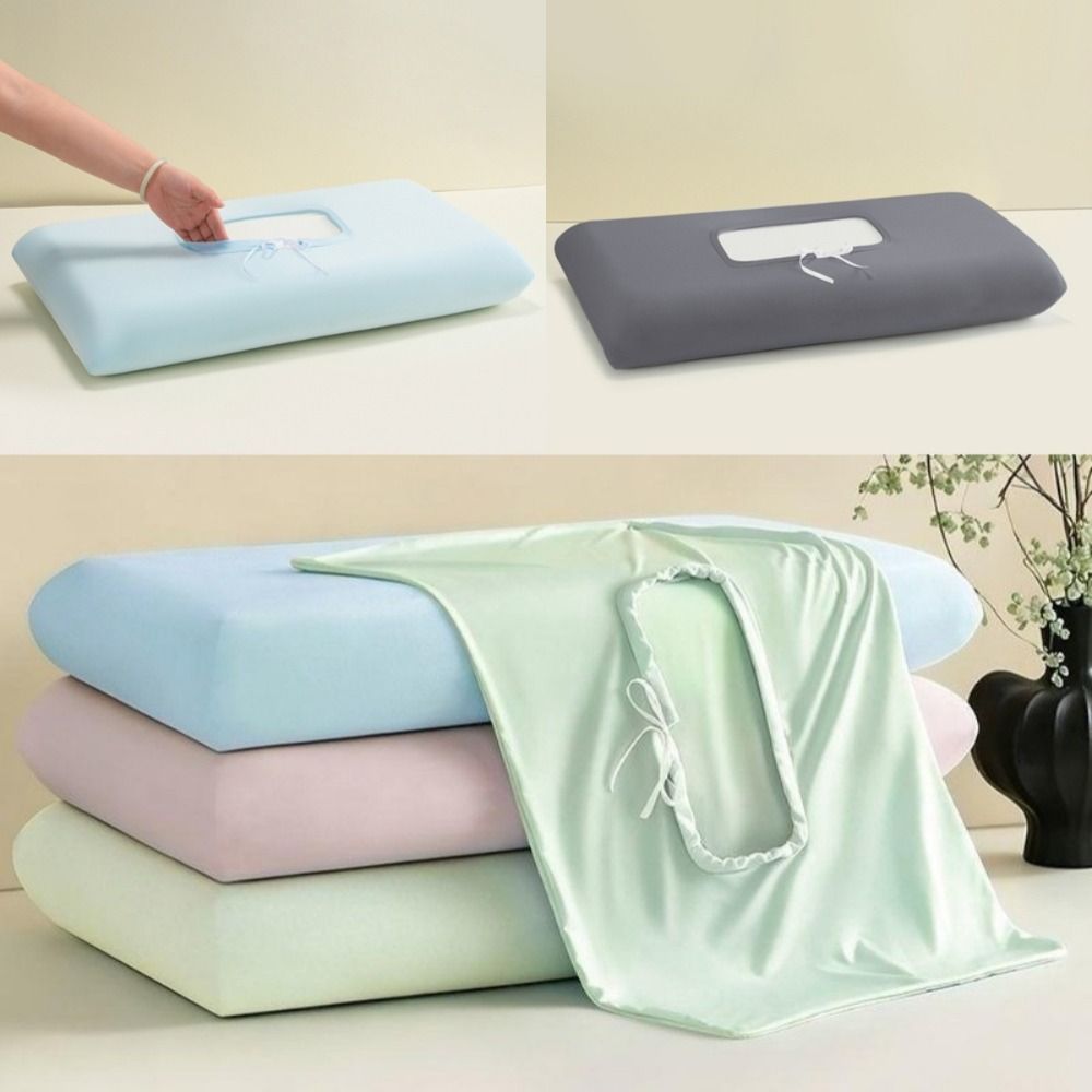 새로운 아이스 필 실크 베갯잇 폴리에스터 헤어 스킨 케 - Satin Silk Pillowcase Hair Skin 리뷰 및 가격
