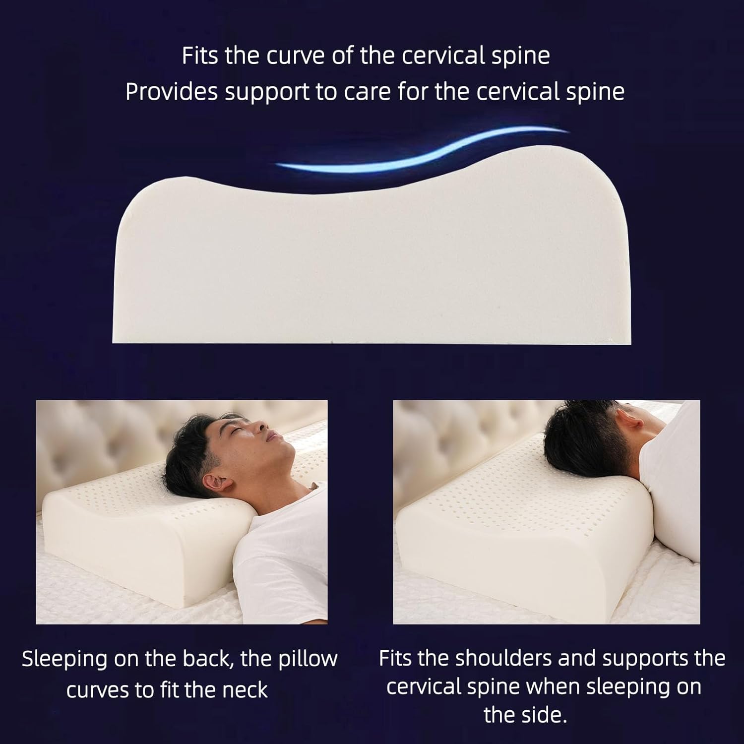 목 통증 완화를 위한 태국 천연 라텍스 베개 정형외과적 - Memory Foam Orthopedic Pillow Neck Pain 리뷰 및 가격