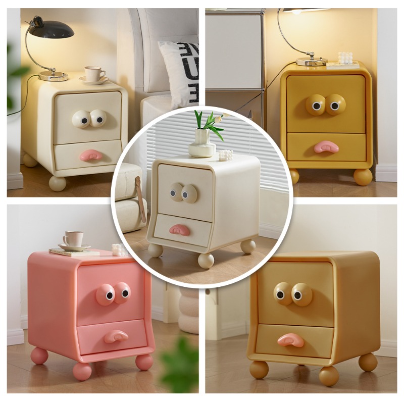 침대 옆 탁자 창의적이고 귀여운 만화 선반, 크림색 바 - Storage & Organization 리뷰 및 가격
