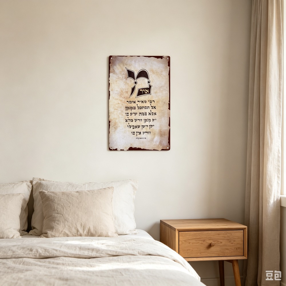 CIFBUY 빈티지 히브리어 토라 스크립트 알루미늄 벽 - Home Decor 리뷰 및 가격