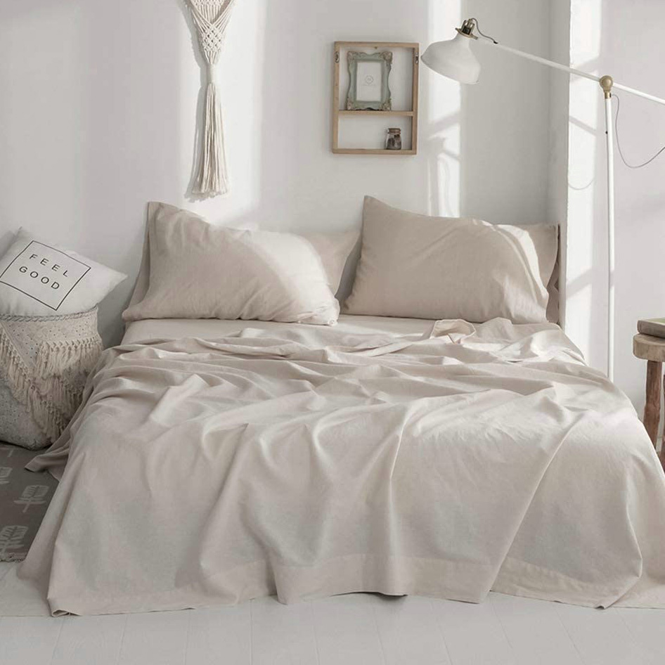 100% 린넨 소프트 침대 시트, 퀸 사이즈 시트 세트 - Fitted Bed Sheets Deep Pocket 리뷰 및 가격