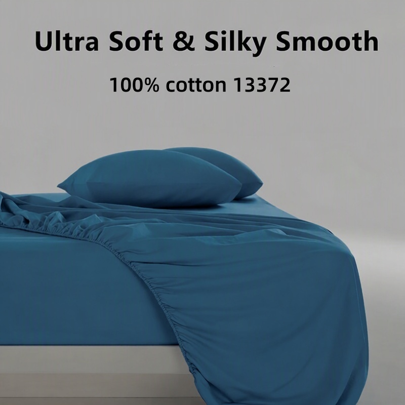 4피스 킹사이즈 침대 시트 세트 100% 코튼 편안한  - Fitted Bed Sheets Deep Pocket 리뷰 및 가격