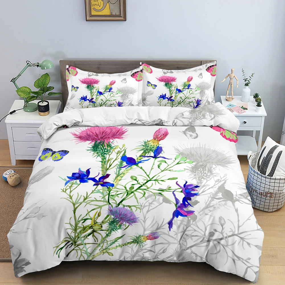 나비 침구 세트 3D 꽃 이불 커버 이불 커버 지퍼 퀸 - Duvet Cover Sets With Zipper 리뷰 및 가격