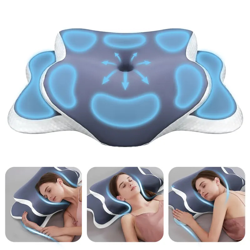 메모리폼 베개 경추 베개 목 통증 완화 컨투어 인체공학 - Memory Foam Orthopedic Pillow Neck Pain 리뷰 및 가격