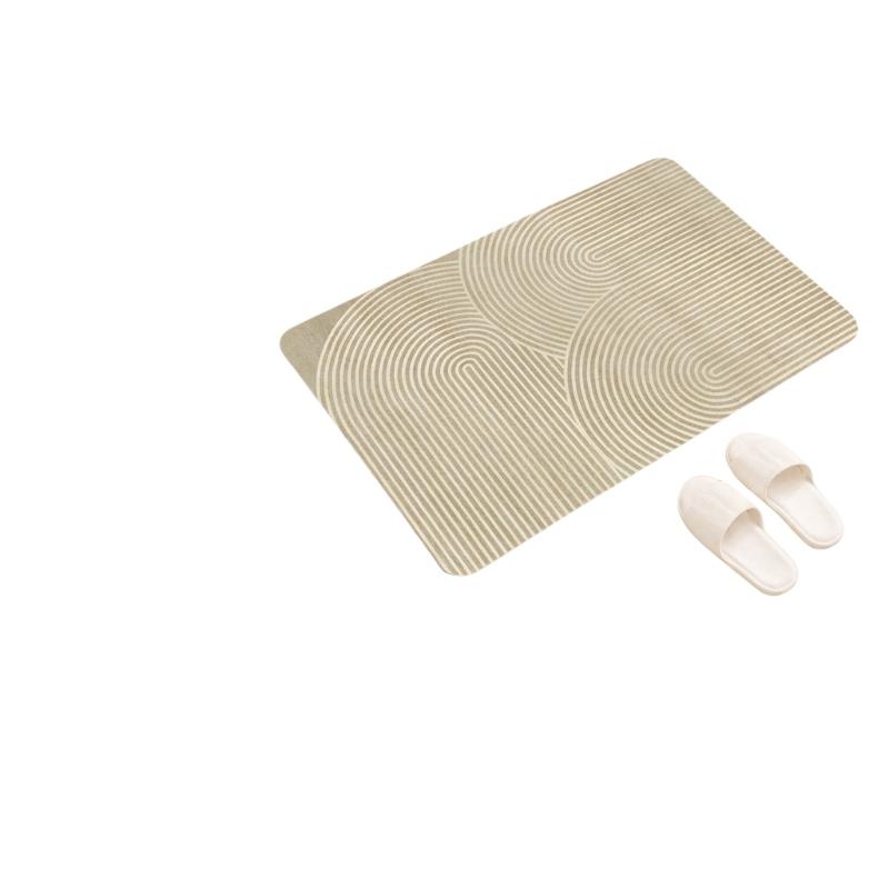 규조토 욕실 매트 빠른 건조 흡수성 베이지 스트라이프  - Quick Dry Diatomite Bath Mat 리뷰 및 가격
