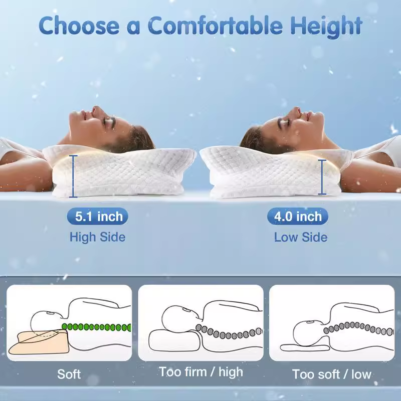 인체 공학적 정형외과 메모리 폼 베개 통기성 어깨 통증 - Memory Foam Orthopedic Pillow Neck Pain 리뷰 및 가격