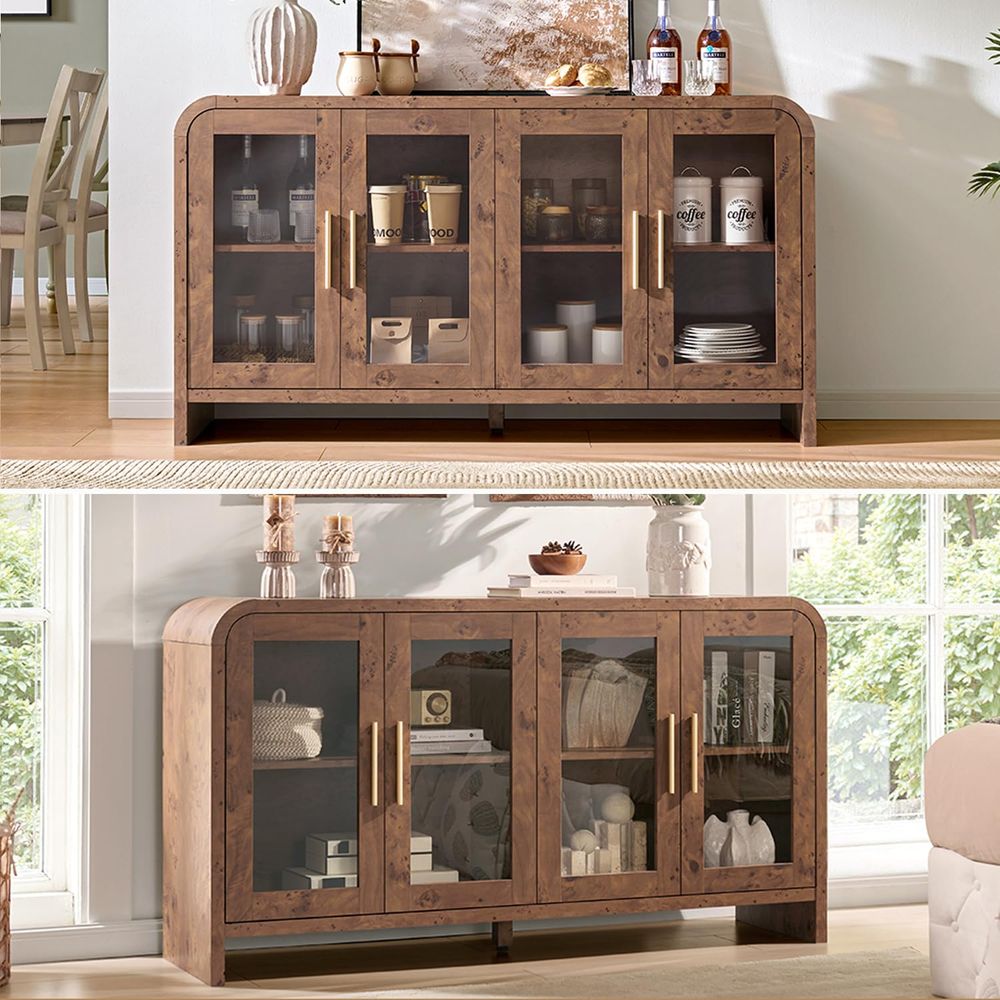 수납 공간이 있는 사이드보드 뷔페 캐비닛, 조절 가능한 - Storage & Organization 리뷰 및 가격