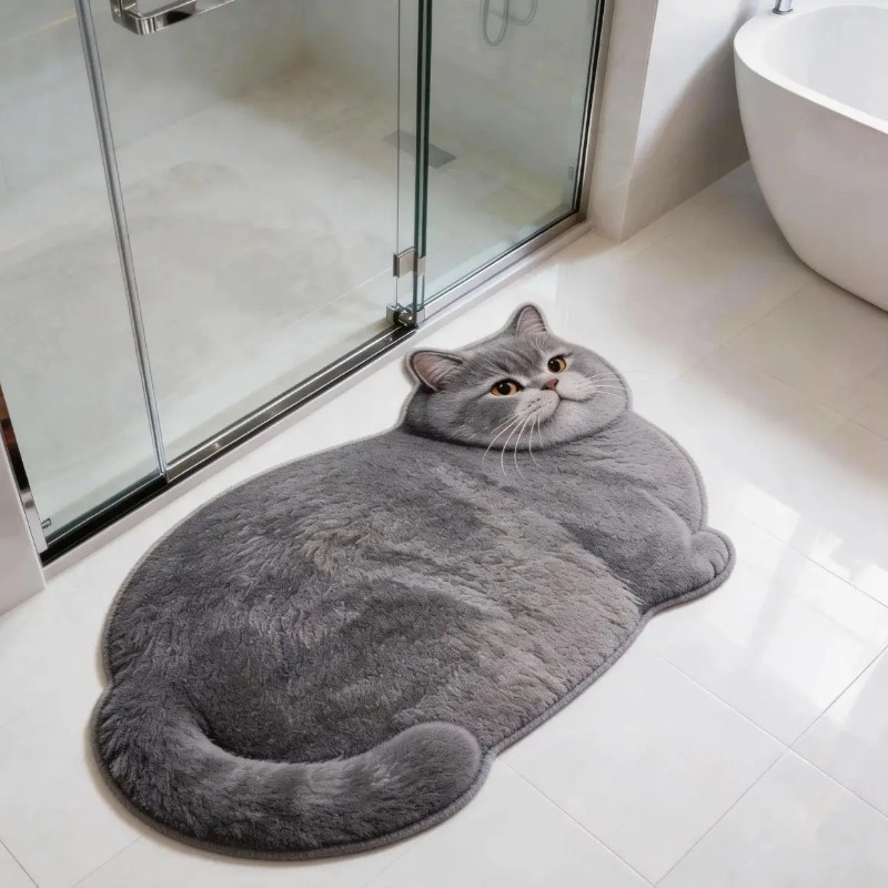 3D 고양이 모양 규조토 욕실 매트 높은 흡수력 논슬립 - Quick Dry Diatomite Bath Mat 리뷰 및 가격