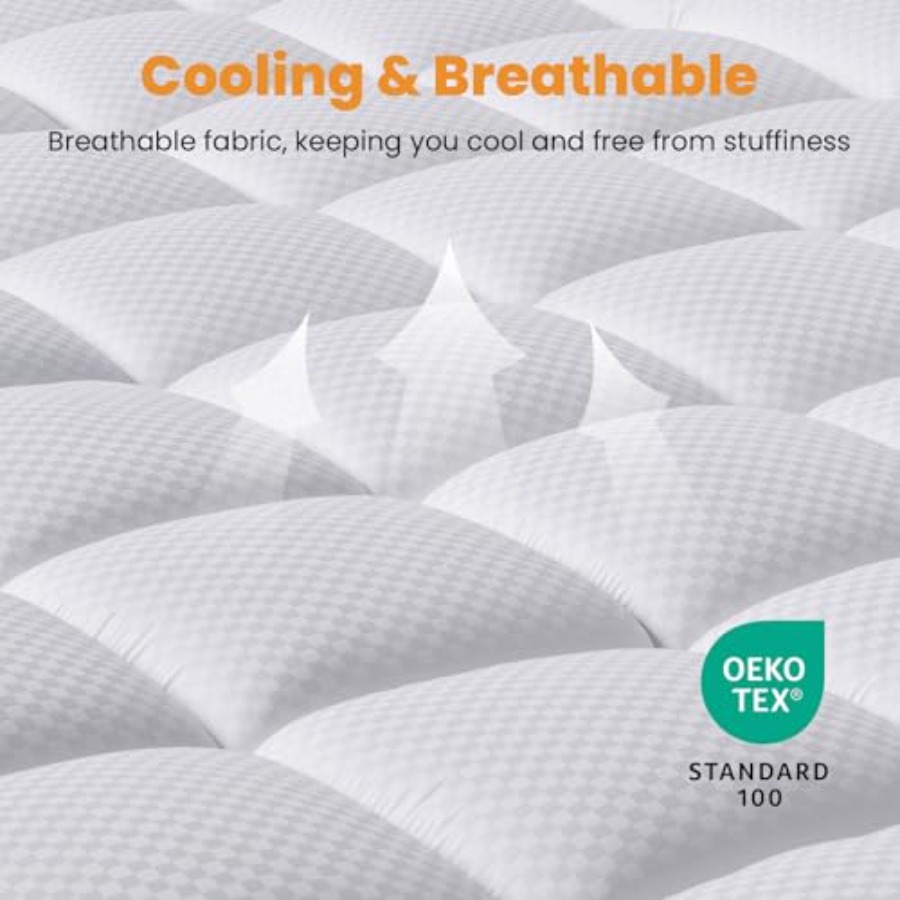 사이즈 매트리스 패드 - 쿨링 통기성 매트리스 토퍼,  - Waterproof Mattress Protector Breathable 리뷰 및 가격