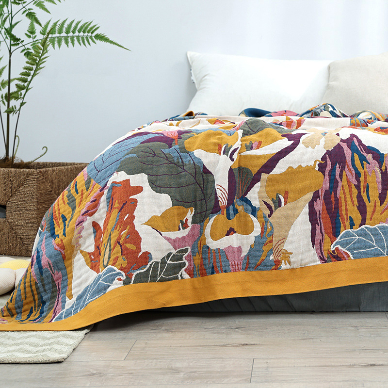침대 소파 담요 모슬린 거즈 던지기 수건, 싱글 더블  - Muslin Cotton Bedspread 리뷰 및 가격