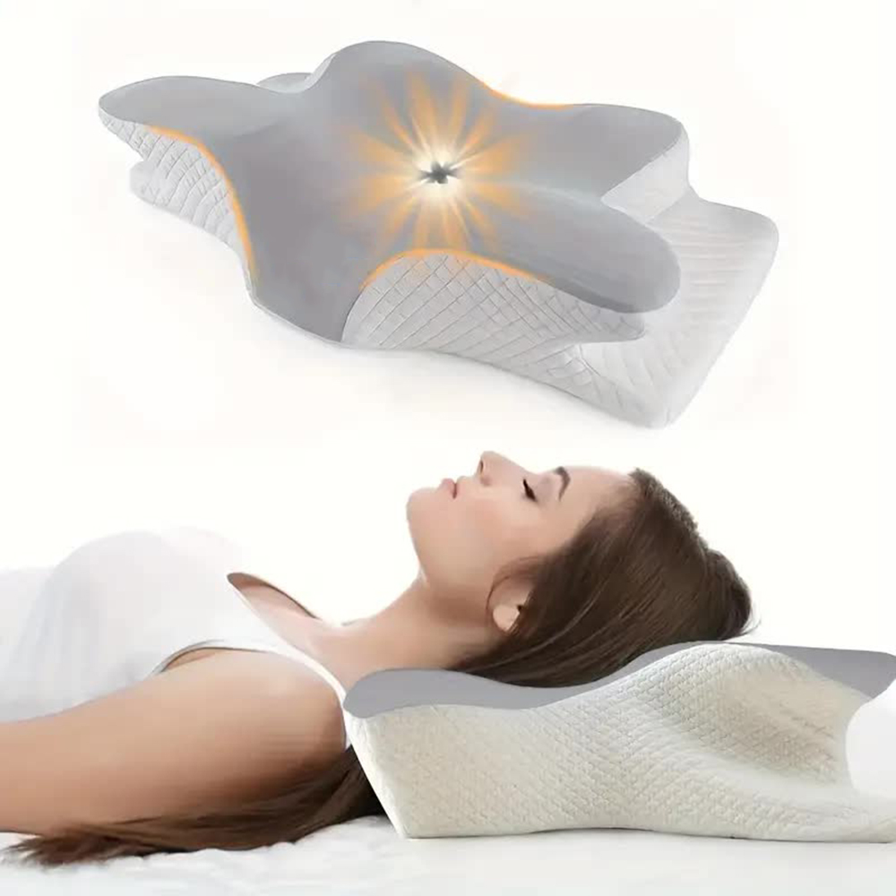 메모리 폼 베개 나비 모양의 편안한 자궁 경부 느린 리 - Memory Foam Orthopedic Pillow Neck Pain 리뷰 및 가격